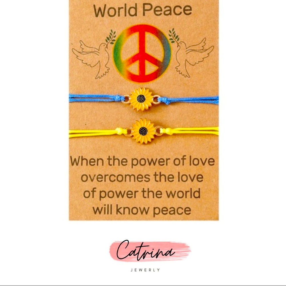 Two sunflower bracelets